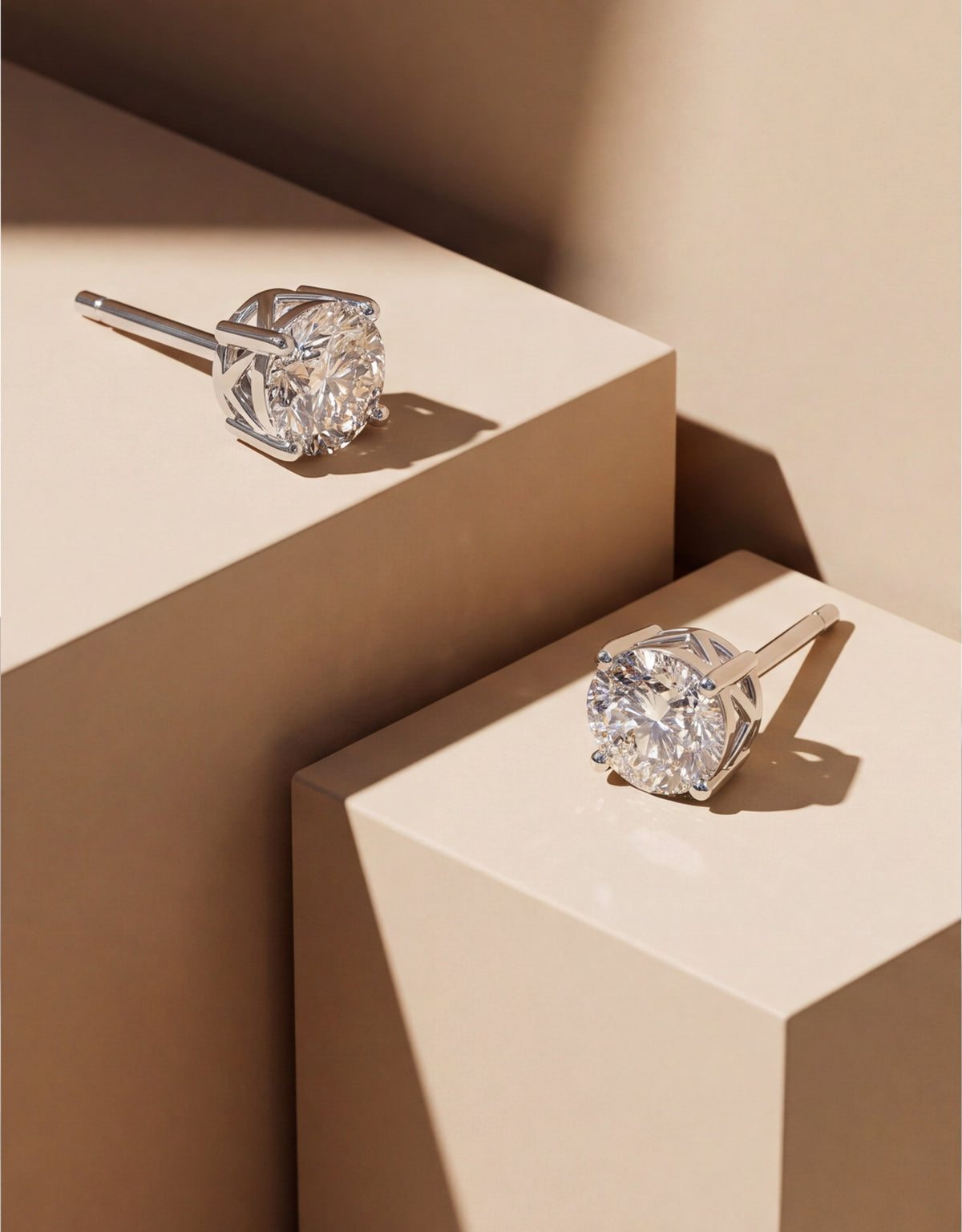 10kt White Gold Natural Diamond Pavé Stud Earrings with Screw Backs — styling look 2