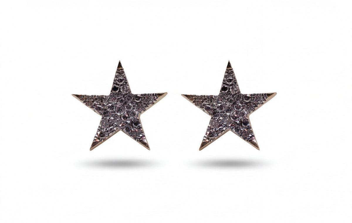 10K Yellow Gold Natural Diamond Pave Star Stud Earrings — styling look 1