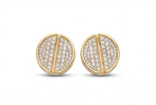 10kt Yellow Gold Natural Diamond Screw Back Stud Earrings — styling look 1