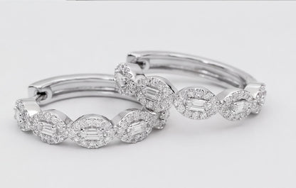 10kt White Gold Diamond Huggie Hoop Earrings 0.25ct — styling look 6