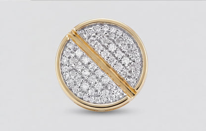 10kt Yellow Gold Natural Diamond Pavé Button Stud Earrings — styling look 6
