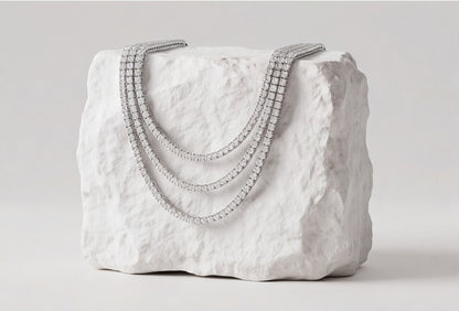 Sterling Silver VVS Moissanite Graduated Tennis Necklace — styling look 4