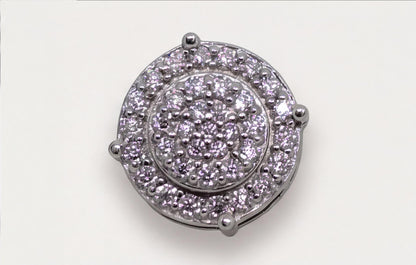 10kt White Gold Natural Diamond Pavé Disc Stud Earrings — styling look 6