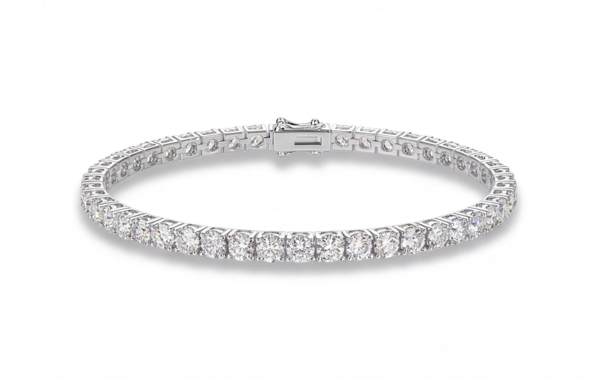 Sterling Silver VVS Moissanite Tennis Bracelet | Sparkling Line — styling look 1