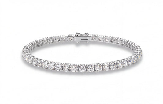Sterling Silver VVS Moissanite Tennis Bracelet | Sparkling Line — styling look 1