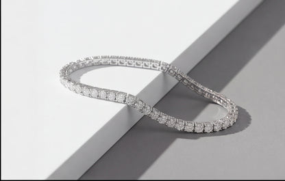 Sterling Silver VVS Moissanite Tennis Bracelet | Sparkling Line — styling look 3